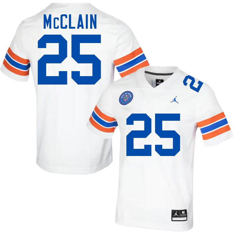 #25 Cormani McClain Gators Jersey,Florida Gators College Football Jerseys Stitched-Throwback White
